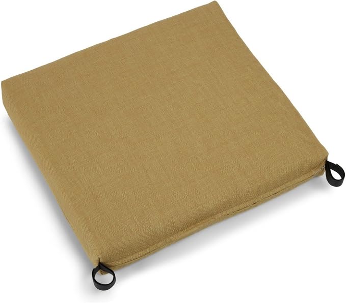 Blazing Needles Outdoor Chair Cushion, 20" x 19", Wheat 1 Count