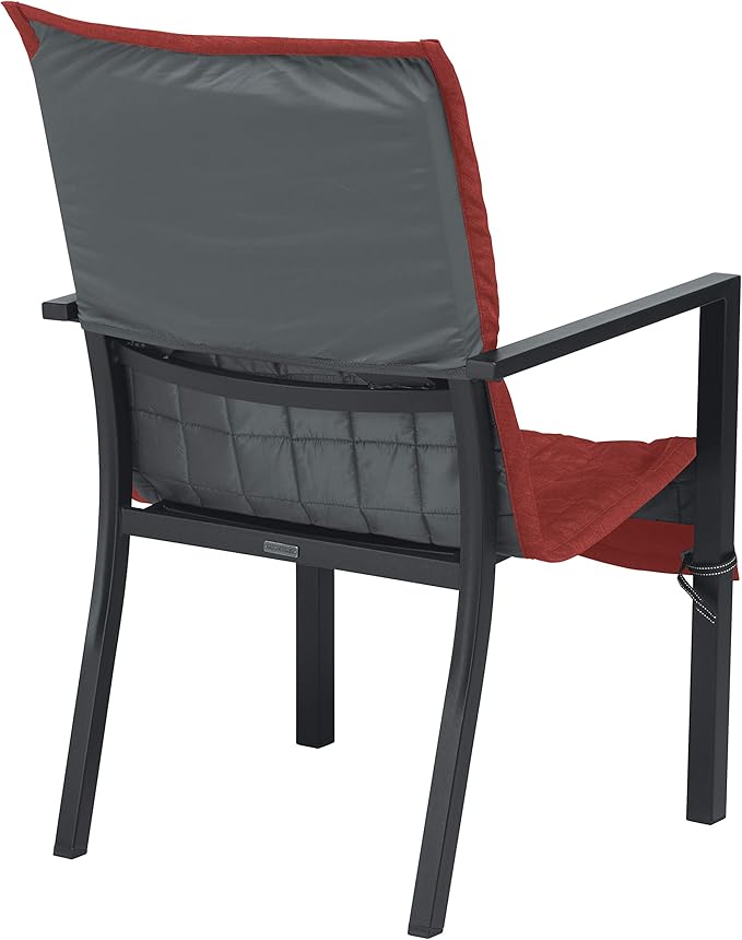 Classic Accessories Montlake Water-Resistant 45 Inch Patio Chair Slipcover, Heather Henna, Patio Furniture Covers