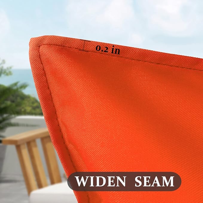 Pack of 4 Summer Outdoor Throw Pillow Covers, Orange Waterproof Decorative Square Cushion Covers Water Resistant Pillowcase Shell for Patio Couch, Tent, Swimming Pool,18"x 18"