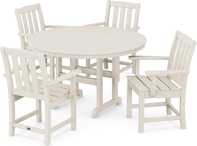 Trex Outdoor Furniture™ Cape Cod 5-Piece Round Farmhouse Dining Set in Sand Castle