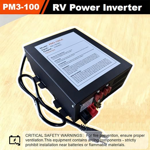 PM3-100LK 110V to 12V DV Power Supply Converter Charger for RV 100 Amp -Grade Voltage Converter Modified SINE Wave Inverter