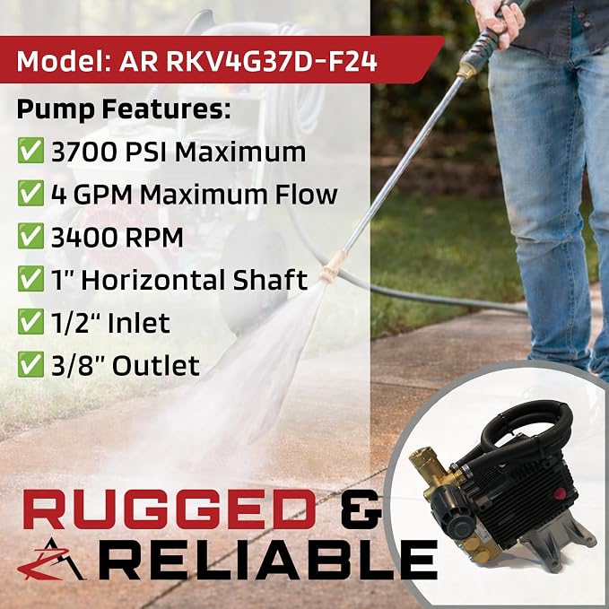 The ROP Shop OEM Annovi Reverberi Pump & Unloader for Pressure Washer, RKV4G37-VRT-PKG, RKV4G37VRTPKG