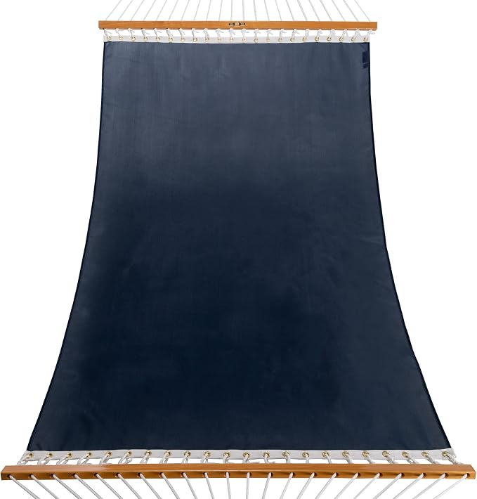 Original Pawleys Island Large Way Navy Sunbrella Quick Dry Hammock with Free Extension Chains & Tree Hooks, Handcrafted in The USA, 400 LB Weight Capacity, 13 ft. x 55 in.