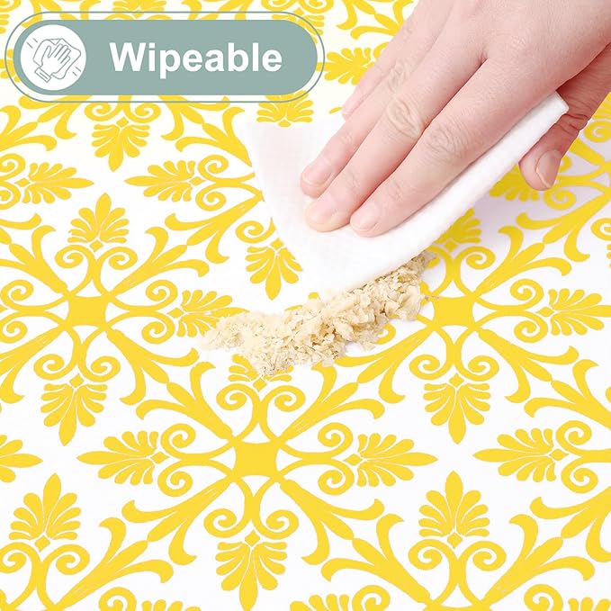 misaya Picnic Table Cover with Bench Cover, Waterproof Elastic Fitted Tablecloth for 5 Foot Tables, Rectangle Washable Polyester Tablecloths for Picnic, Camping, Outdoor (Yellow, 30" x 60")