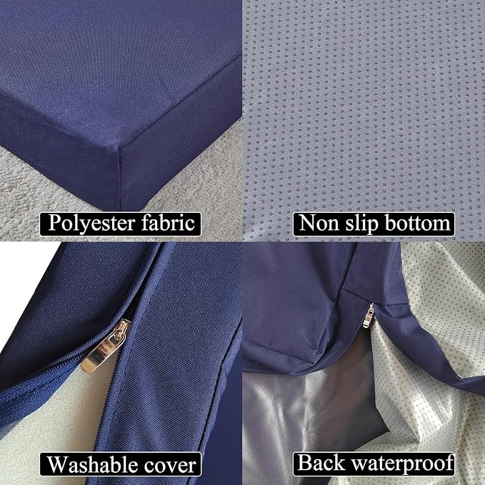 80 x 26 Inches Chaise Lounge Cushions Outdoor Replacement for Pool Side Waterpoof Patio Lounge Chair Cushions, Navy Blue