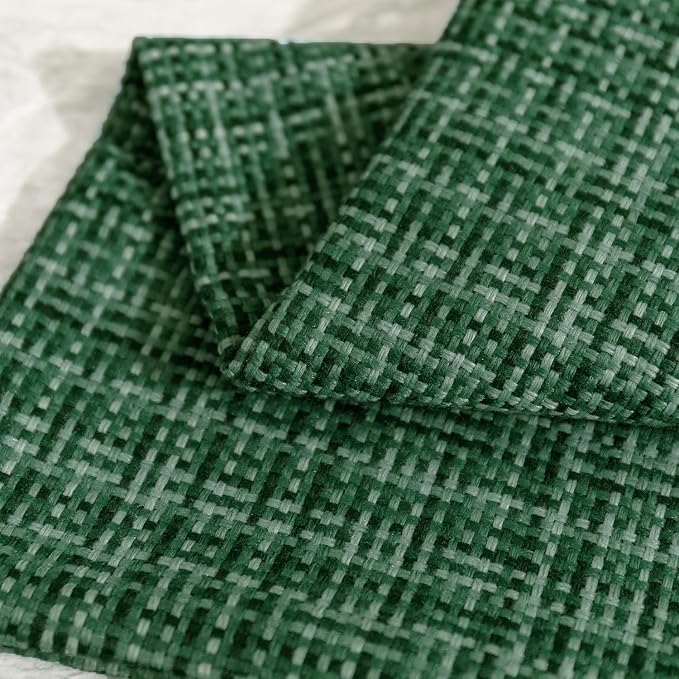 Kevin Textile Outdoor Waterproof 26"x26" Pillow Covers 2 Pack, Army Green | Water Resistant, Faux Linen Yarn-dyed, Woven Texture Euro Throw Pillow Covers for Tent Patio Garden Couch Sofa