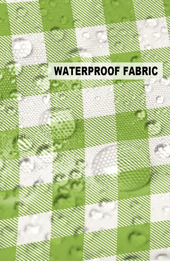 Outdoor Waterproof Throw Pillow Covers Set of 2 Sage Green Buffalo Check Plaid Pillowcases 24x24 Inches Farmhouse Style Patio Decorative Pillows Cushion Case Patio Pillows for Couch Bed Chair Garden