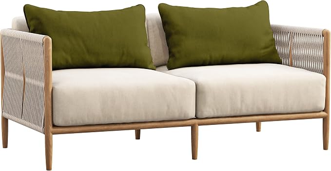 Indoor/Outdoor Polyester Fabric Lumbar Pillow Cover, All-Weather Waterproof Rectangular Cushion Case for Patio Furniture, 12 x 20 Set of 2 -Olive Green