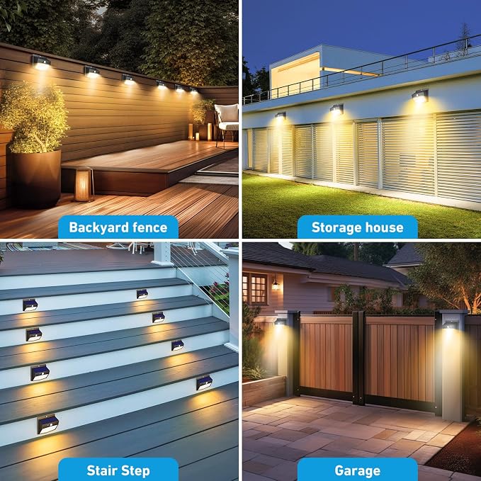 1 Pack Solar Motion Lights Outdoor, Solar Security Light with 3 Modes, IP65 Waterproof Flood Lights Outside for Camping Garden Patio Garage Backyard, Warm