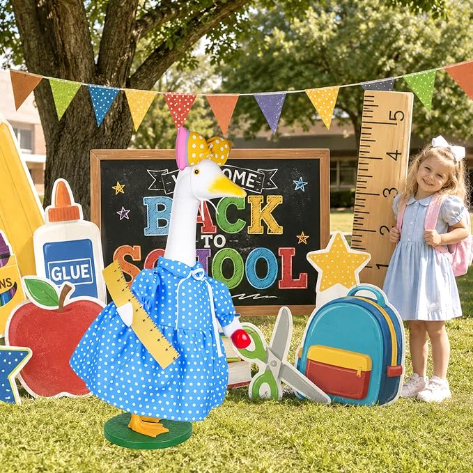 Back to school porch goose outfits (Teacher)