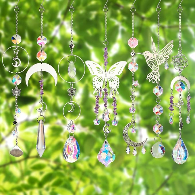 DIY Suncatchers Kit, 400pcs Sun Catchers Supplies Art and Crafts for Adults | Hanging Prism Sun Catcher with Crystals Rainbow Maker for Indoor Window Home Wedding Outdoor Garden Christmas Decor