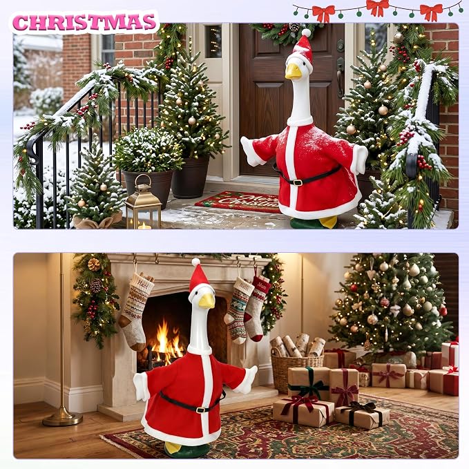 6 Set Holiday porch goose outfits,All Late Year Festive Goose Clothes for World Cup$4th of July,Back to School,Halloween,Thanksgiving ,Christmas,Rainproof,Lawn & Indoor Outdoor,Fits 23 inch(No Goose)
