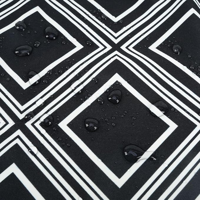 Outdoor Waterproof Black Pillow Covers Set of 2 Farmhouse 18x18 Inch | Outdoor Pillow Covers Patio Furniture Farmhouse Garden Porch Bench Sofa
