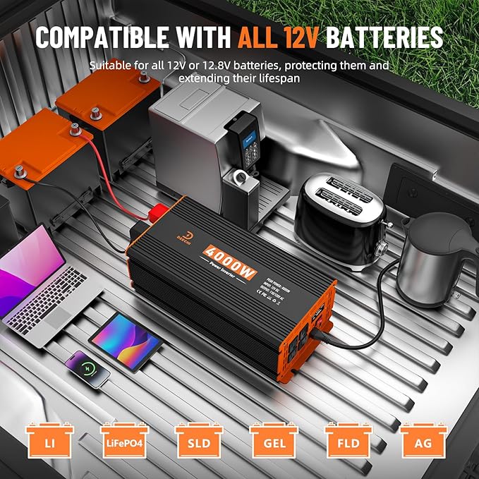 Inverter 12V DC to 110V/120V AC (4000W-010)