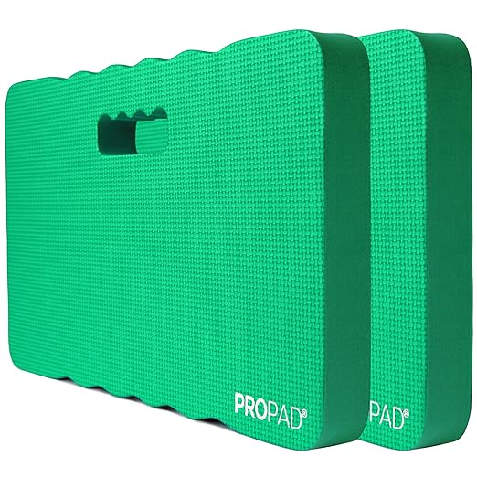 RED Home Club Thick Kneeling Pads, Garden Kneeler for Gardening, Bath Kneeler for Baby Bath, Kneeling Mat for Yoga, Knee Pad for Work, Extra Large (XL) 18 x 11 x 1.5 Inches, Green (Pack of 2)