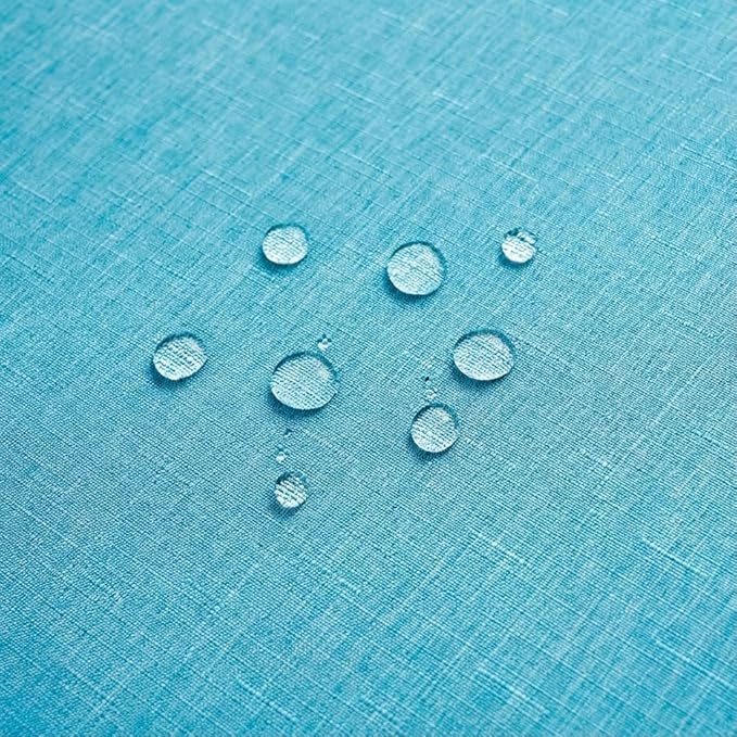 Outdoor Tablecloth Wrinkle-Free Stain Resistant Waterproof Polyester Fabric Table Cover with Zipper Umbrella Hole for Picnic/Party/Dinner/Patio Garden(60×60inch Square,Zippered,Aqua)