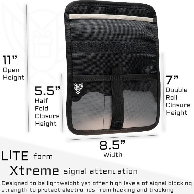 Xtreme Sight Line ~ AQUA G CUBƎ 50 Waterproof Faraday Bag + LITE Faraday Bag Combo for Small to Medium Generators and Electronics ~ Protects Against EMP/CME/EMF/RF ~ Diamond Form Farday ~ Black