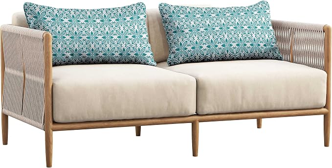 Indoor/Outdoor Polyester Fabric Lumbar Pillow Cover, All-Weather Waterproof Rectangular Cushion Case for Patio Furniture, 12 x 24 Set of 2 - Florals-49
