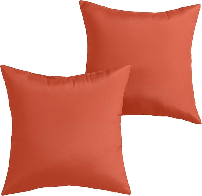 Greendale Home Fashions Outdoor 17-inch Square Decorative Throw Pillow, 2-Pack, Sunrise