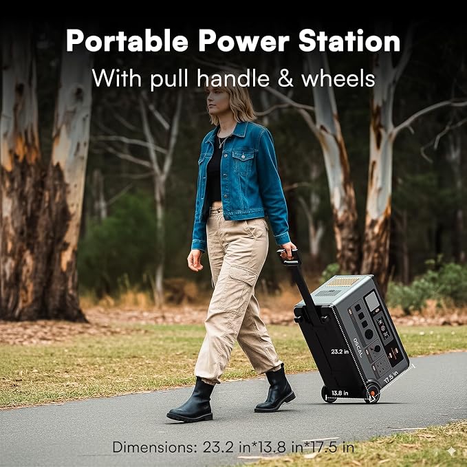 OSCAL Portable Power Station 3600Wh PowerMax 3600 SE With 2x500W Solar Panel, 3600W (Surge 7200W) Output, LiFePO4 Solar Generator for Home Use, Power Outage, Camping, RV, Emergencies