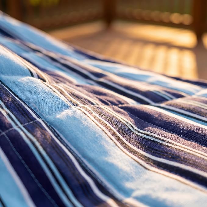Hammock with Spreader Bar, Pillow & Chains, 450 lbs Capacity, Weather Resistant, for Patio, Backyard, Beach, Outdoor