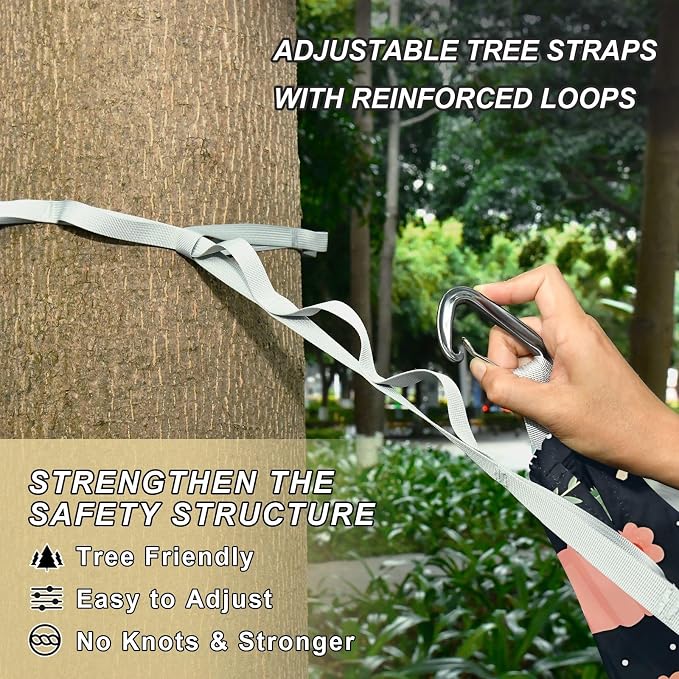 Camping Hammock Outdoor Hammocks for Outside Ball Cactus Cute Black Beach Trees Portable Lightweight with Pockets Tree Straps Indoor Small
