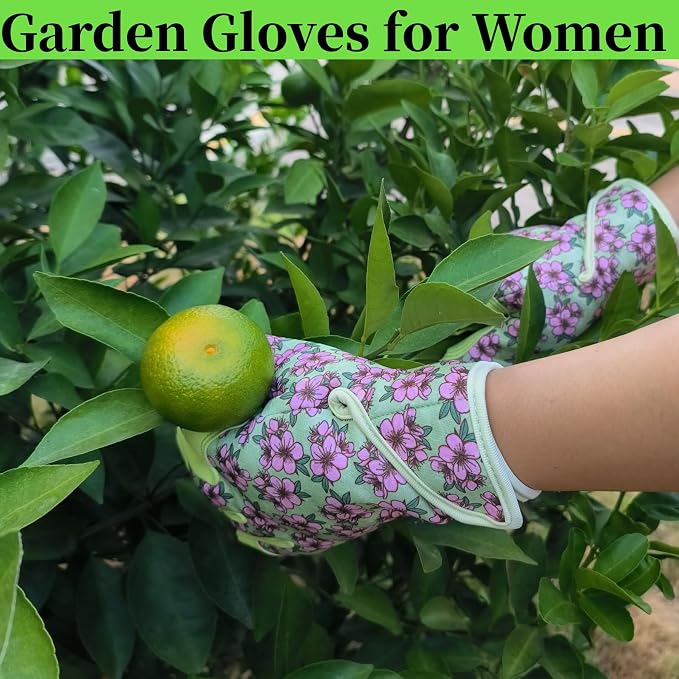 Cute Pattern Gardening Gloves,Thornproof Garden Glove,Gardener Gift | Gardening Gifts for Women,Touchscreen,Tender Thornproof,Cute Pattern,Protection Palm,Machine Washable,Adjustable Cuff