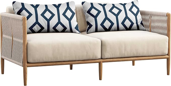 Indoor/Outdoor Polyester Fabric Lumbar Pillow Cover, All-Weather Waterproof Rectangular Cushion Case for Patio Furniture, 16 x 24 Set of 2 - Abstracts-67