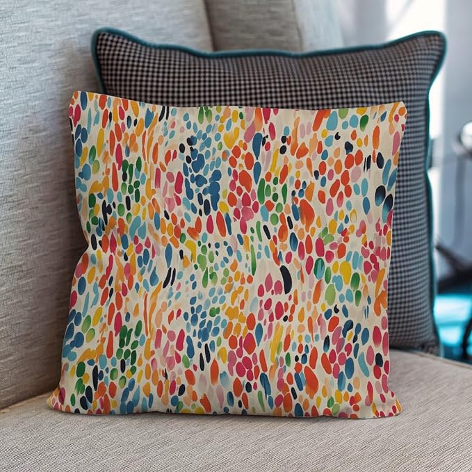 Make It Rain Fiesta Pillowcase Rainbow Colorful Throw Pillow Cover Classic Outdoor Garden Decoration for Patio Couch Tent Sofa 16x16 in