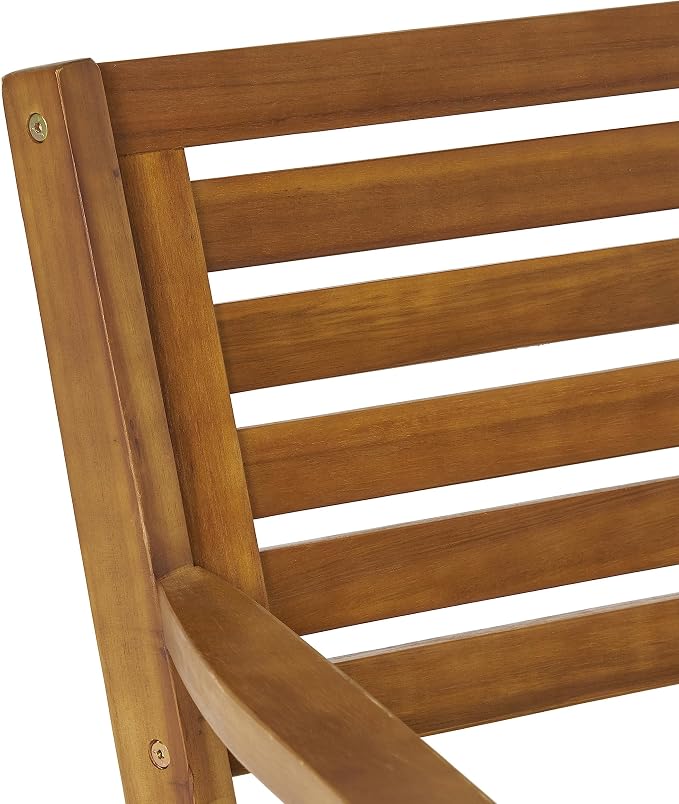 Christopher Knight Home Hermosa Acacia Wood Patio Dining Set with Bench, Solid Wood Outdoor Dining Table Set for 6, Outdoor Dining Set with Water-Resistant Cushion, Teak+Cream