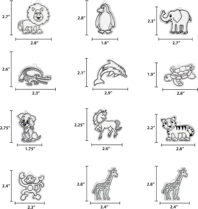 Made By Me Animal Suncatcher Refill Pack 12 pk by Horizon Group USA, multicolor, one size