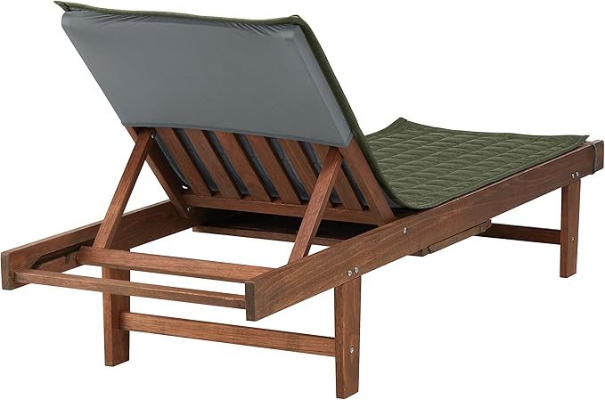 Classic Accessories Montlake Water-Resistant 80 Inch Patio Chaise Lounge Slipcover, Heather Fern, Patio Furniture Covers