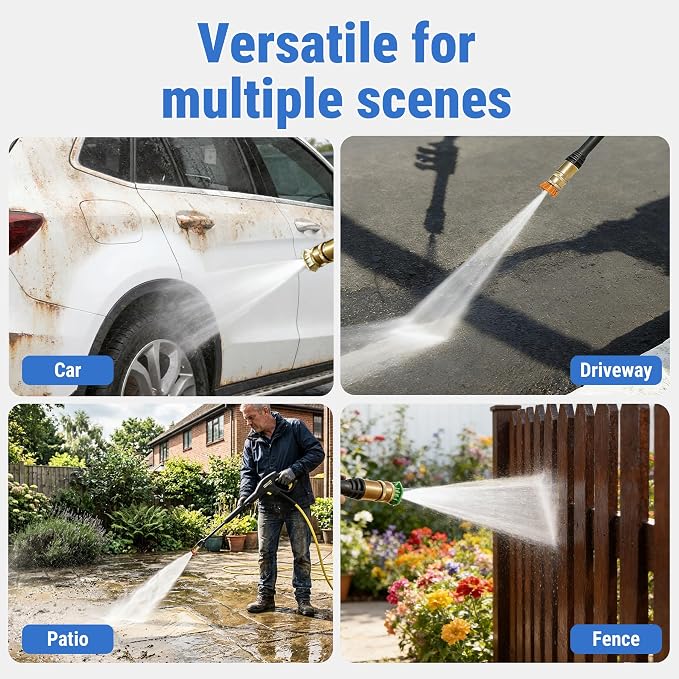 HoldwellS 2026 New P*ressure Washer 5000 MAX PSI, P*ower Cleaner with 4 Quick Connect N*ozzles, 33FT Hose & Filter & F*OAM C*annon for Cars/Home/Fences/Driveways