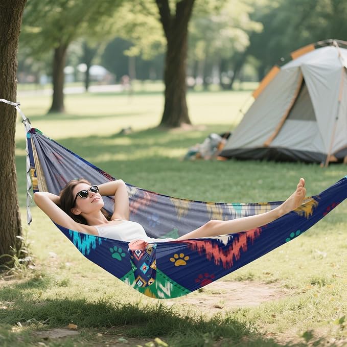 Ikat Pet Camping Hammock Fabric for Outside Patio Garden