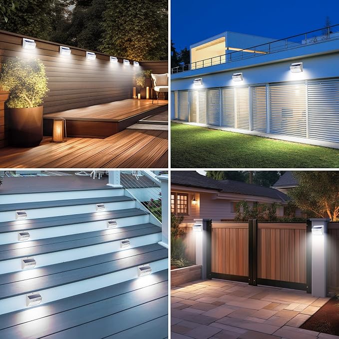 1 Pack Solar Motion Lights Outdoor, Solar Security Light with 3 Modes, IP65 Waterproof Flood Lights Outside for Camping Garden Patio Garage Backyard, White