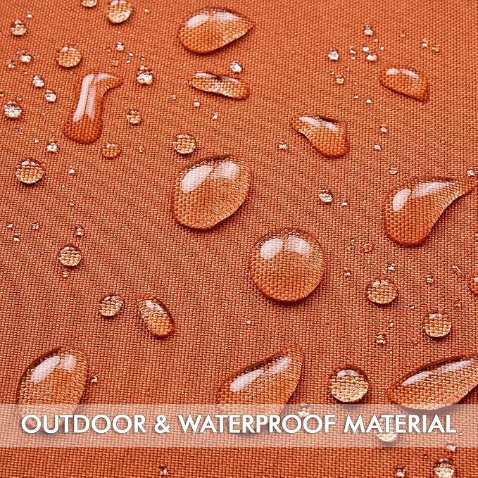 MIULEE Outdoor Waterproof Pillow Covers 18x18 Burnt Orange Pack of 2 | Decorative Farmhouse Throw Pillow Covers with Piping,Square Solid Color,Patio Furniture,Summer Couch Tent Sofa Living Room