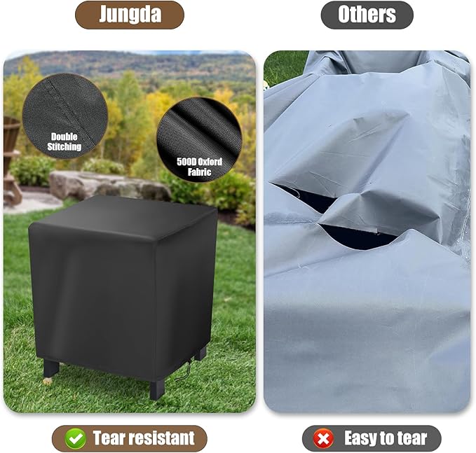 Outdoor Furniture Cover Small,15 Inch Square Patio Table Covers,Waterproof Outside Small Side Table Cover - 15 X 15 X 18 Inch