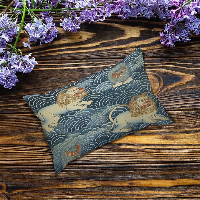 Zipped Pillow Cases for Home Decor Blue Tibet Tiger Throw Pillow Cover Set of 2 Farmhouse Cushion Cover Cases for Living Room Club Home Decor 12x18in