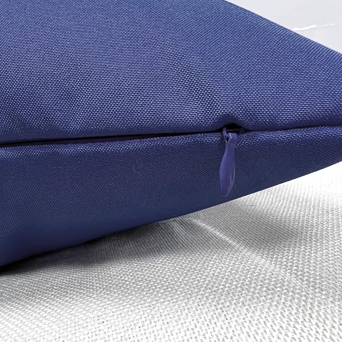 VAKADO 12X20 Throw Pillow Covers Decorative Outdoor Waterproof DarkBlue Outside Patio Furniture Cushion Cases Decor for Garden Bench Porch Couch Tent Set of 2