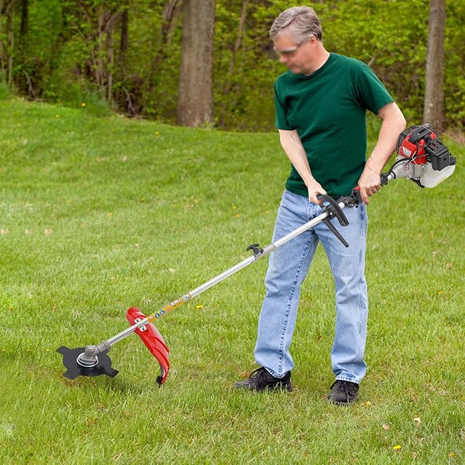 52CC Weed Wacker Gas Powered, 2-Stroke Brush Cutter Hedge Trimmer, Brush Cutter, Quick Start Brush Cutter Lawn Trimmer, Gas String Trimmer for Garden Yard Orchard Landscaping