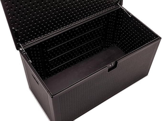 BTExpert Set of 2, 150 Gallon Extra Large Deck Box Outdoor Storage Container for Patio Furniture Cushions Garden Tools Pool Supplies Sports Equipment Waterproof Lockable Steel Rod Metal insert