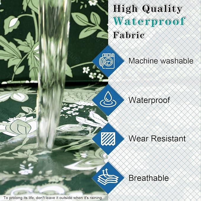 14 PCs Patio Cushion Covers, Furniture Cushion Slipcovers, 23.6*23.6*3.5" | Outdoor Cushion Slipcovers, Water Resistant Fabric, Zipper Design, Fits Patio Sectional Furniture