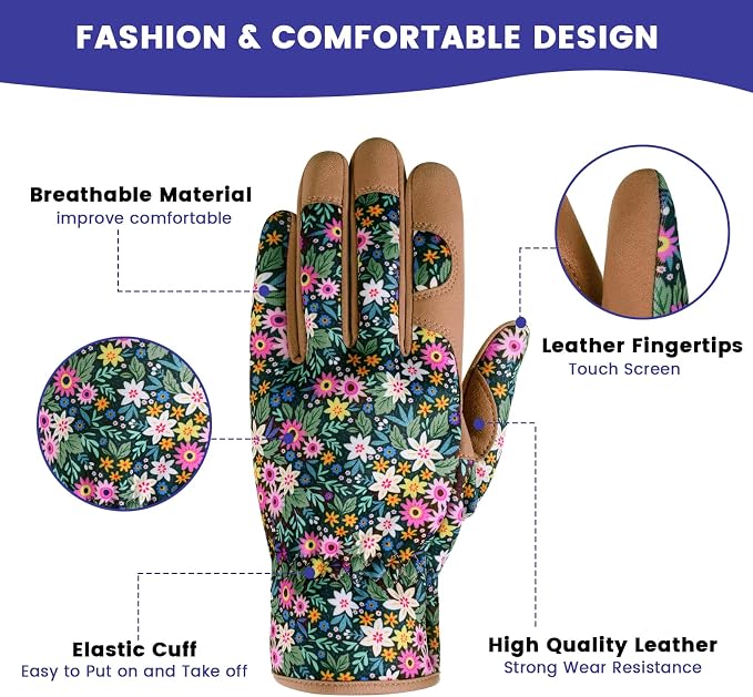 Gardening Gloves,Garden Gloves for Women Firm Grip Breathable Thorn Proof