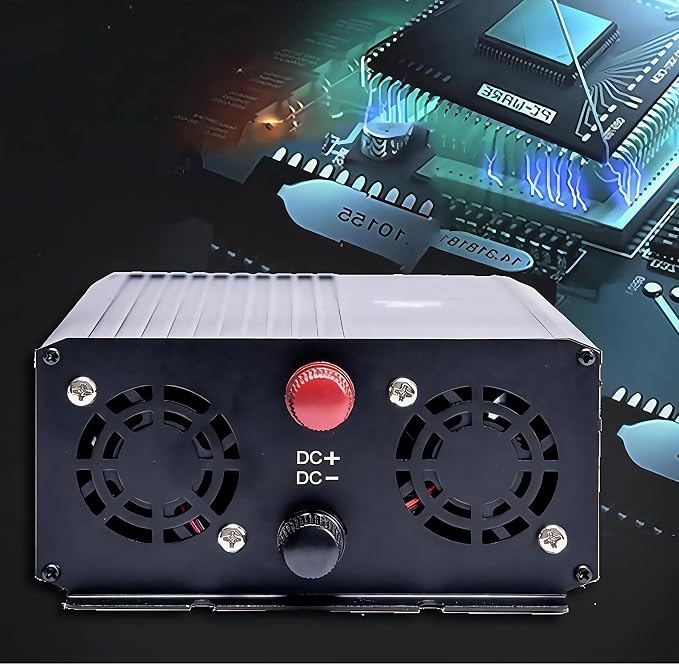 5000W Power Inverter 48V DC to 110V AC Converter with LED Display Dual AC Outlets Dual Fans Radiating for RV, Camp, Boat and Home Emergency Portable Pure Sine Wave Inverter (Smart Screen, 5000W 48V)
