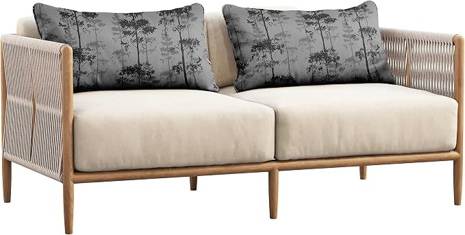 Indoor/Outdoor Polyester Fabric Lumbar Pillow Cover, All-Weather Waterproof Rectangular Cushion Case for Patio Furniture, 16 x 24 Set of 2 - Tree-76