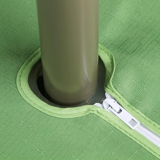 Outdoor Tablecloth Wrinkle-Free Stain Resistant Waterproof Polyester Fabric Table Cover with Zipper Umbrella Hole for Picnic/Party/Dinner/Patio Garden(60×84inch,Zippered,Olive Green)