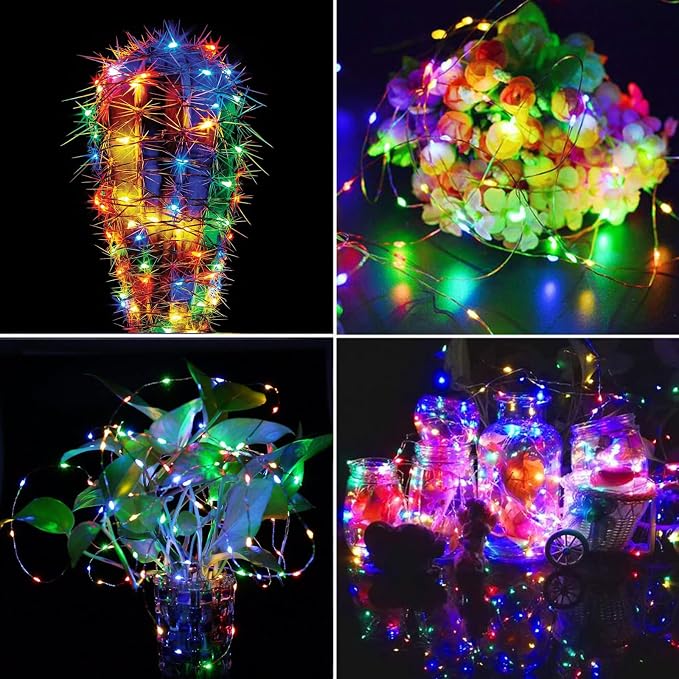 66FT 200 LED Fairy Lights Plug in, 8 Modes Twinkle Lights Multicolor | Waterproof String Lights Outdoor Indoor, Memory, Timer, Copper Wire, Christmas Lights for Bedroom Garden Party Holiday Decor