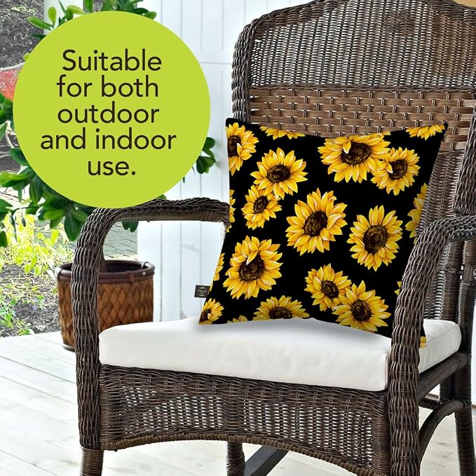 Briarwood Lane Summer Indoor/Outdoor Pillow 17x17 Sunflowers for Summer Pillow
