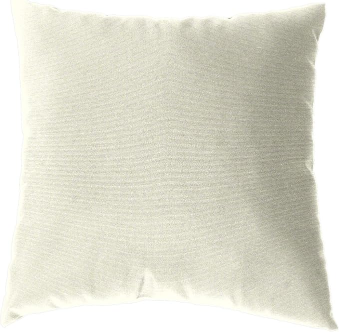 Cushion Source 17" x 17" Sunbrella Throw Pillow, Indoor/Outdoor Decorative Pillow, Fade and Water Resistant, Sunbrella Natural