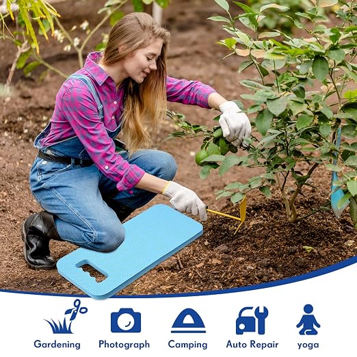 Riakrum 20 Pcs Garden Kneeling Pad Garden Knee Pad Thick Foam Knee Mat Waterproof Cushion for Kneeling Multi Functional and Church Kneeler for Praying, Baby Bath, Yoga, 15.4 x 6.7 Inch (Blue)